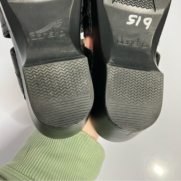 Dansko black leather mules clogs size 37 - Picture 8 of 9